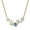 Thumbnail Image 0 of Blue Topaz & Diamond Necklace Bezel-set 10K Yellow Gold