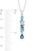 Thumbnail Image 3 of Vibrant Shades Blue Topaz Necklace Sterling Silver