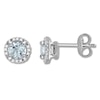 Thumbnail Image 1 of Aquamarine Earrings 1/15 ct tw Diamonds Sterling Silver