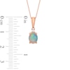 Thumbnail Image 1 of Natural Opal Necklace Diamond Accent 10K Rose Gold