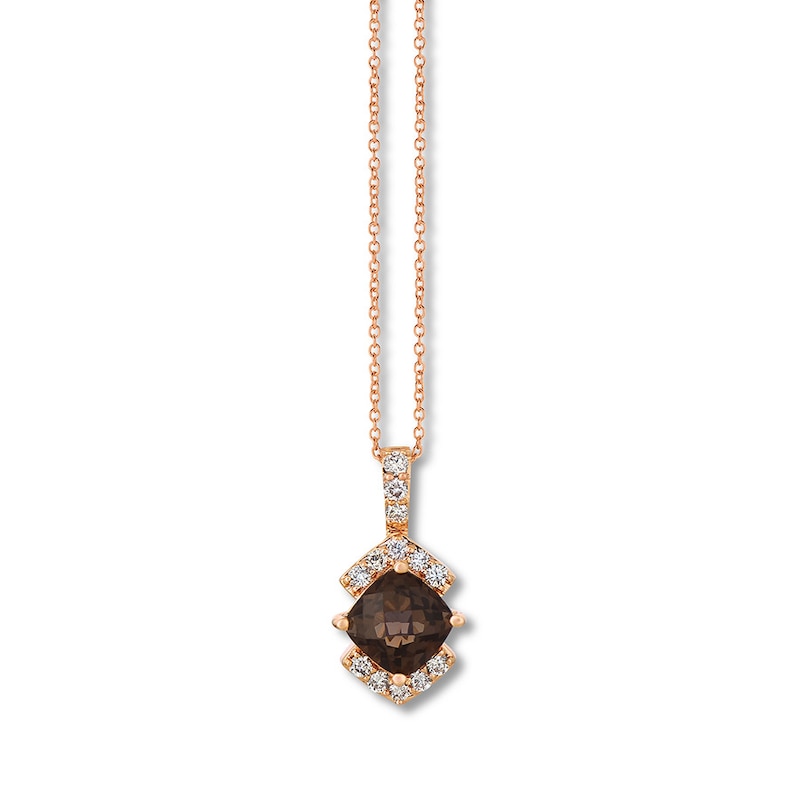 Le Vian Chocolate Quartz Necklace 1/4 ct tw Diamonds 14K Gold
