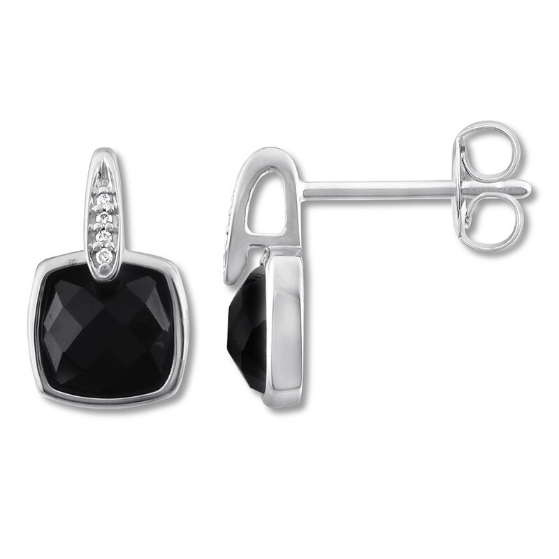 Real 2 Gemstone BLACK ONYX Old Style Earrings Silver Plated DESIGNER Jewelry Real 2 Gemstone BLACK ONYX Old Style Earrings Silver Plated DESIGNER Jewelry