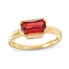 Thumbnail Image 0 of Garnet Ring with Diamonds 10K Yellow Gold