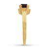Thumbnail Image 2 of Garnet Ring with Diamonds 10K Yellow Gold