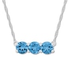 Thumbnail Image 1 of Blue Topaz Necklace Sterling Silver