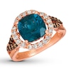 Thumbnail Image 0 of Le Vian Blue Topaz Ring 1/2 ct tw Diamonds 14K Strawberry Gold
