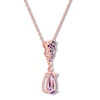 Thumbnail Image 2 of Amethyst & Iolite Necklace 1/20 ct tw Diamonds 10K Rose Gold