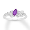 Thumbnail Image 0 of Amethyst & Diamond Ring Sterling Silver