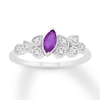 Thumbnail Image 1 of Amethyst & Diamond Ring Sterling Silver