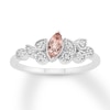 Thumbnail Image 1 of Morganite & Diamond Ring Sterling Silver