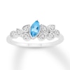 Thumbnail Image 1 of Blue Topaz & Diamond Ring Sterling Silver