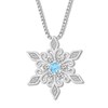Thumbnail Image 1 of Blue Topaz Snowflake Necklace Sterling Silver