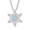 Thumbnail Image 0 of Blue Topaz Snowflake Necklace Sterling Silver