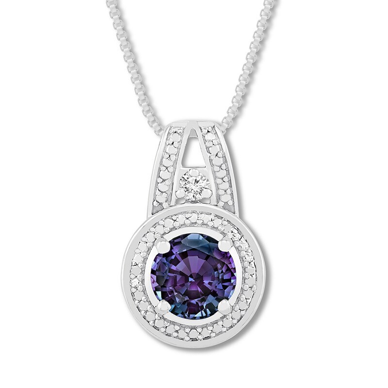 Lab Created Alexandrite Necklace Sterling Silver Kay