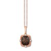 Le Vian Chocolate Quartz Necklace 1/6 ct tw Diamonds 14K Gold