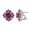 Thumbnail Image 1 of Garnet & Amethyst Earrings Sterling Silver