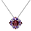 Thumbnail Image 1 of Garnet & Amethyst Necklace Sterling Silver