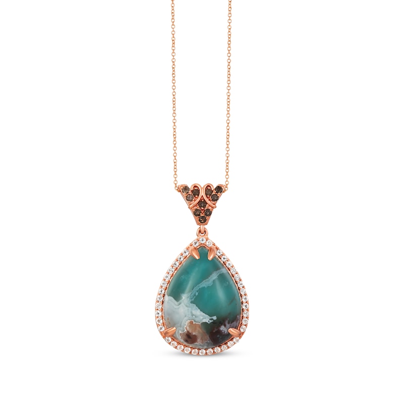 Main Image 1 of Le Vian Aquaprase Necklace Topaz & Quartz 14K Strawberry Gold