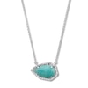 Thumbnail Image 1 of Amazonite & White Topaz Necklace Sterling Silver