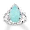 Thumbnail Image 1 of Amazonite & White Topaz Ring Sterling Silver