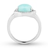Thumbnail Image 2 of Amazonite & White Topaz Ring Sterling Silver