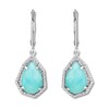Thumbnail Image 2 of Amazonite & White Topaz Earrings Sterling Silver