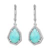 Thumbnail Image 1 of Amazonite & White Topaz Earrings Sterling Silver