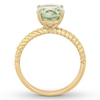 Thumbnail Image 2 of Now + Forever Oval-cut Green Quartz Engagement Ring 14K Yellow Gold
