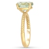 Thumbnail Image 2 of Oval-cut Green Quartz Engagement Ring 14K Yellow Gold