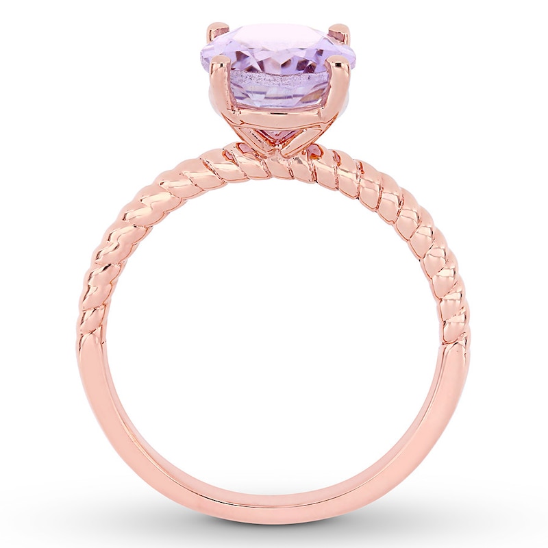 Main Image 2 of Now + Forever Oval-cut Amethyst Engagement Ring 14K Rose Gold