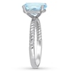 Thumbnail Image 2 of Oval-cut Aquamarine Engagement Ring 14K White Gold