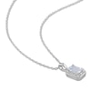 Thumbnail Image 1 of Aquamarine Necklace with Diamonds Sterling Silver