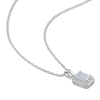 Thumbnail Image 2 of Aquamarine Necklace with Diamonds Sterling Silver