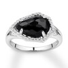 Thumbnail Image 1 of Black Onyx & White Topaz Ring Sterling Silver