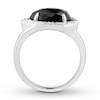 Thumbnail Image 1 of Black Onyx & White Topaz Ring Sterling Silver
