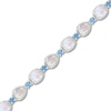 Thumbnail Image 0 of Lab-Created Opal & Blue Topaz Bracelet Sterling Silver