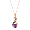 Thumbnail Image 0 of Le Vian Amethyst Necklace 1/4 ct tw Diamonds 14K Strawberry Gold