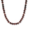 Thumbnail Image 1 of Men's Tiger's Eye Bead Necklace Stainless Steel 24&quot;