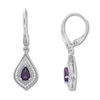 Thumbnail Image 0 of Amethyst Earrings White Topaz Sterling Silver