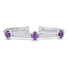 Thumbnail Image 0 of Amethyst Braided Cuff Bracelet Sterling Silver