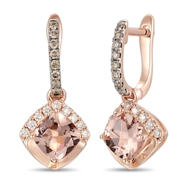 Le Vian Morganite Earrings 1/4 ct tw Diamonds 14K Strawberry Gold