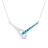 Love + Be Loved Blue Topaz Necklace Sterling Silver 18"