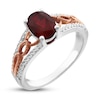 Thumbnail Image 1 of Lab-Created Ruby & Lab-Created White Sapphire Ring Sterling Silver 10K Rose Gold