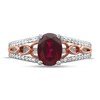 Thumbnail Image 2 of Lab-Created Ruby & Lab-Created White Sapphire Ring Sterling Silver 10K Rose Gold