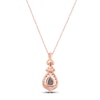 Thumbnail Image 2 of Le Vian Chocolate Quartz Necklace 1/2 ct tw Diamonds 14K Strawberry Gold