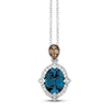 Thumbnail Image 0 of Le Vian Blue Topaz Necklace 1/6 ct tw Diamonds 14K Vanilla Gold
