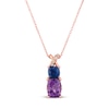 Thumbnail Image 1 of Le Vian Amethyst & Iolite Necklace 1/15 ct tw Diamonds 14K Strawberry Gold