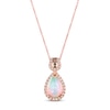 Le Vian Opal Necklace 3/8 ct tw Diamonds 14K Strawberry Gold 18"
