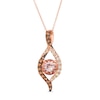Thumbnail Image 1 of Le Vian Peach Morganite Necklace 5/8 ct tw Diamonds 14K Strawberry Gold