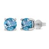 Thumbnail Image 1 of Swiss Blue Topaz Stud Earrings Sterling Silver